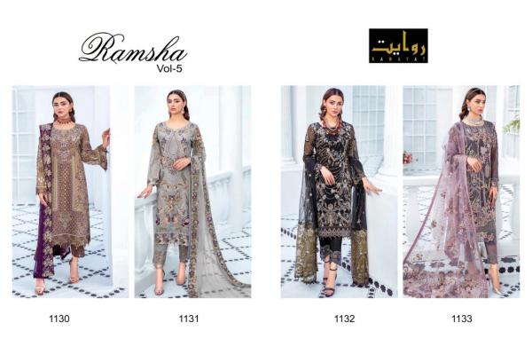 Rawayat Ramsha Vol 5 Beautiful Georgette Pakistani Salwar